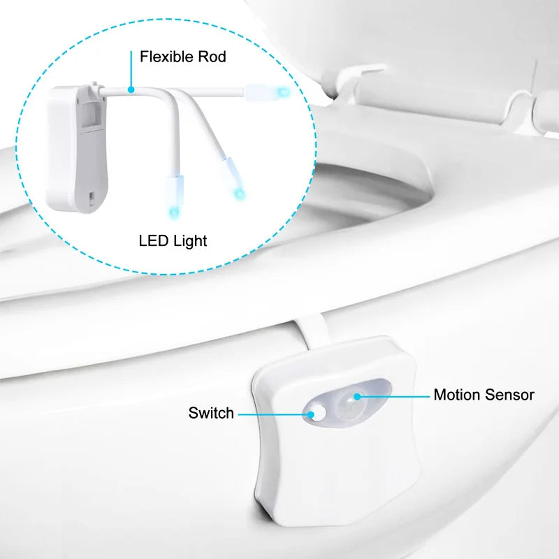 Motion Sensor Toilet Seat Backlight